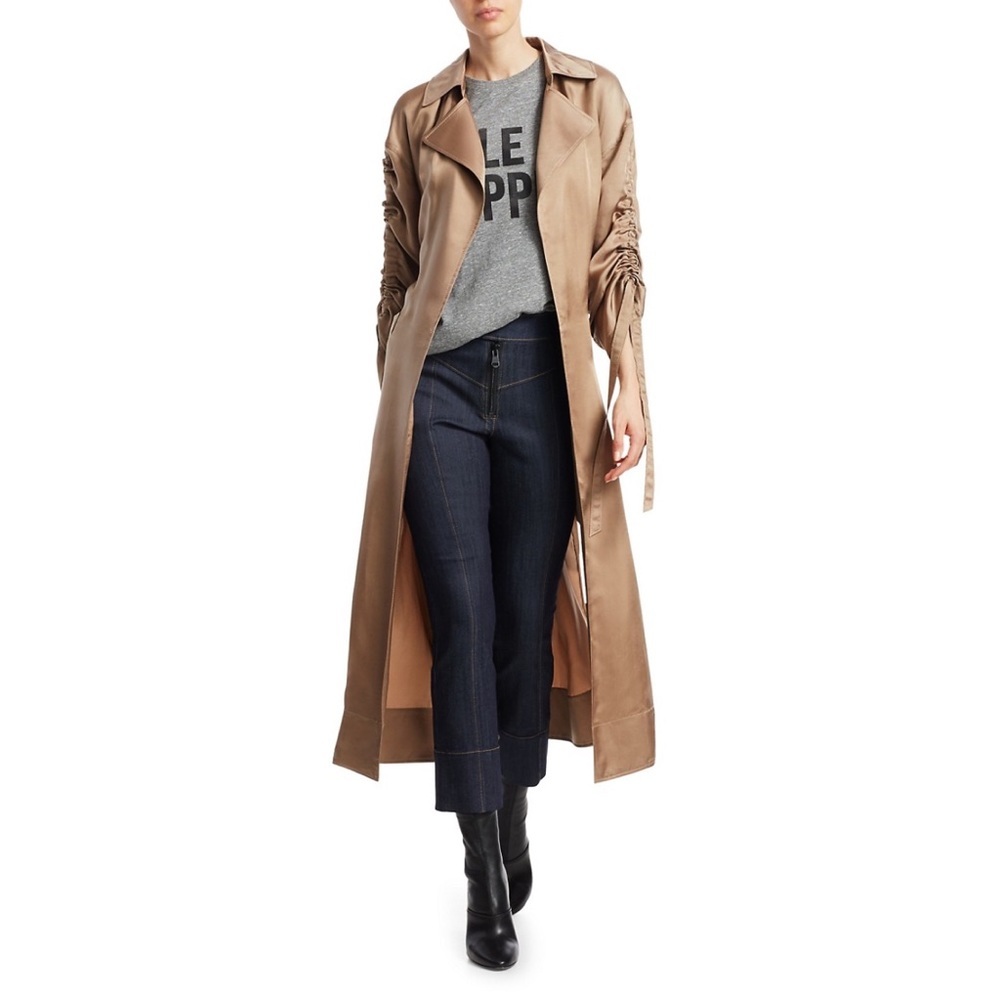 Cinq à Sept Aziza Duster Trench Coat Pewter XS/S NWT - Picture 6 of 16